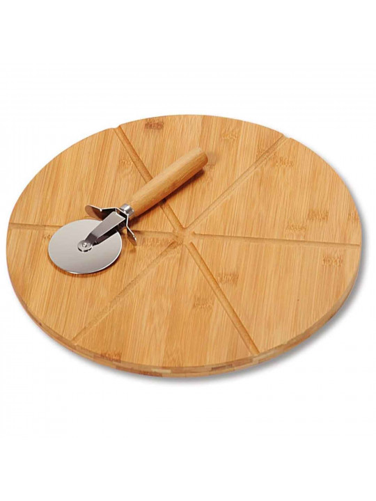 Chopping board KESPER 58465 BAMBOO SET 2PC WITH PIZZA CUTTER 