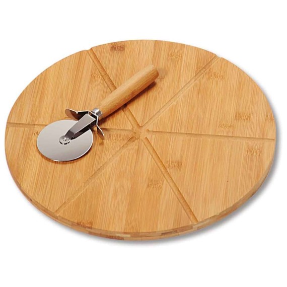 Разделочная доска KESPER 58465 BAMBOO SET 2PC WITH PIZZA CUTTER (58462)