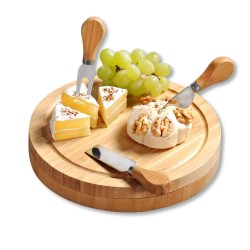 Chopping board KESPER 58642 BAMBOO FOR CHEESE W/KNIVES 