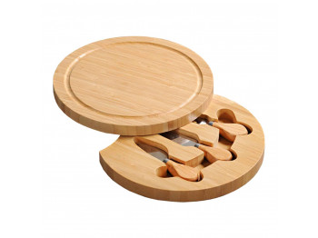 Chopping board KESPER 58642 BAMBOO FOR CHEESE W/KNIVES 