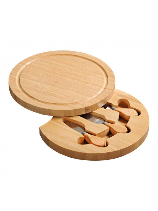 Chopping board KESPER 58642 BAMBOO FOR CHEESE W/KNIVES 