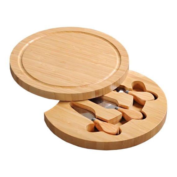 Chopping board KESPER 58642 BAMBOO FOR CHEESE W/KNIVES 