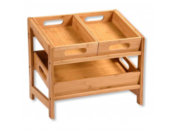 Kitchen rack KESPER 58851 BAMBOO WITH 3 TRAYS 