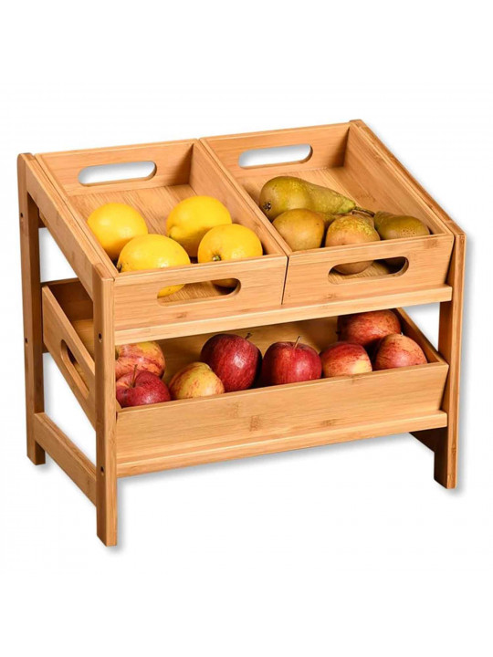 Kitchen rack KESPER 58851 BAMBOO WITH 3 TRAYS 