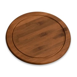 Chopping board KESPER 59442 DARK BAMBOO ROUND FOR SERVING 