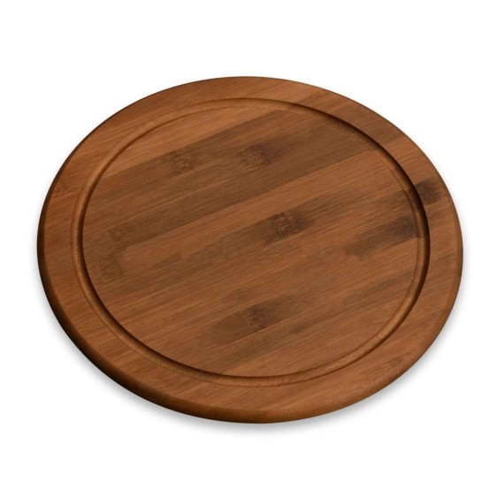 Chopping board KESPER 59442 DARK BAMBOO ROUND FOR SERVING 