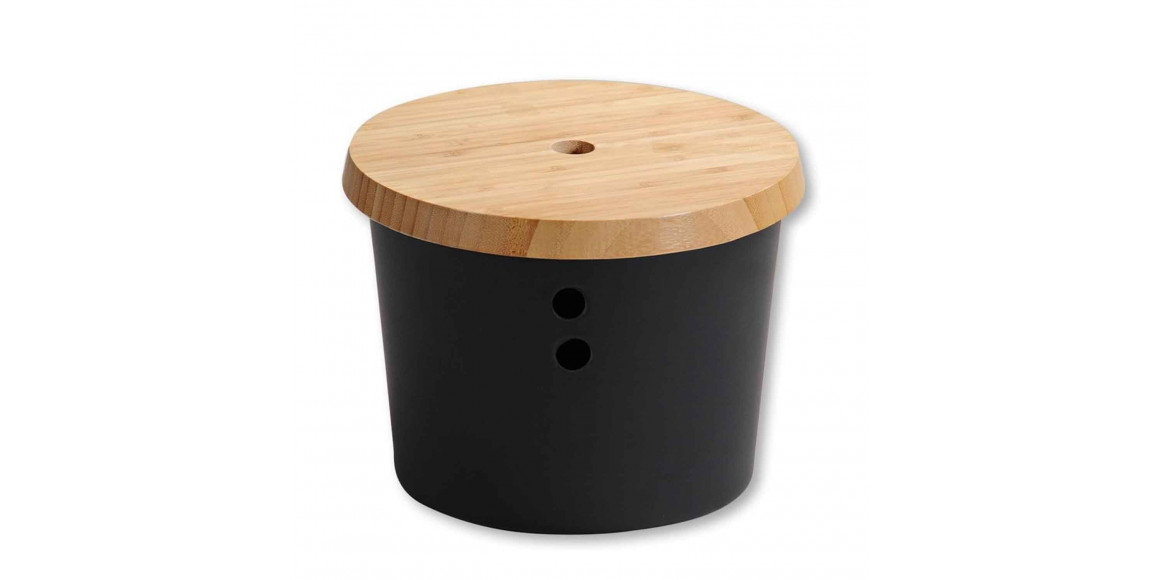 Անոթ KESPER 92599 PLASTIC WITH BANBOO LID BLACK 