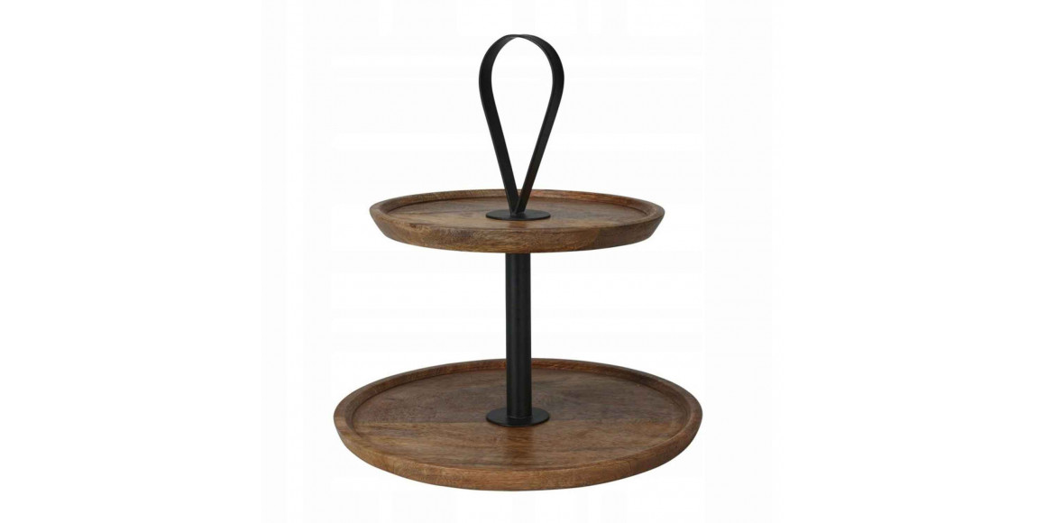 Թխվածքի ափսե KOOPMAN A53400070 CAKE STAND 32CM MANGO WOOD (559676) 