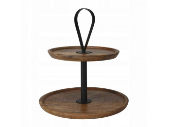 Подставка для торта KOOPMAN A53400070 CAKE STAND 32CM MANGO WOOD (559676) 