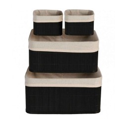 Декоративные акссесуары KOOPMAN BASKET SET BAMBOO LINEN BLACK (HX9100610)