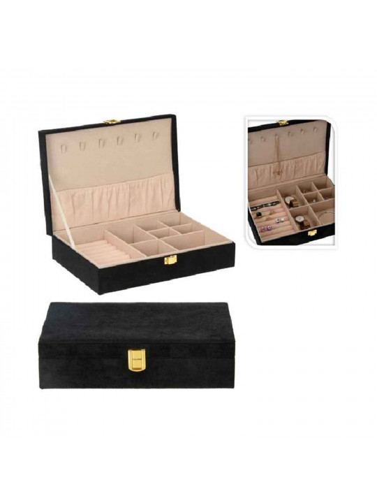 Դեկորատիվ առարկաներ KOOPMAN 280X190X70MM JEWELRY BOX BLACK (HZ1810080)