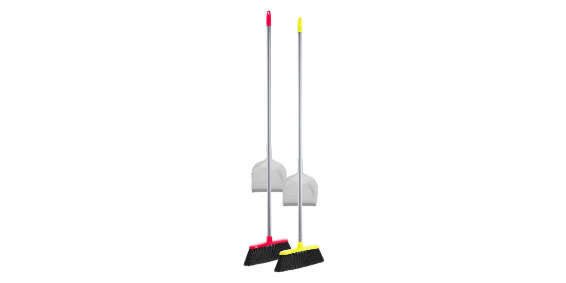 Веник и совок для мусора APEX ITALY 11683 FLUO SET WITH DUSTPAN 