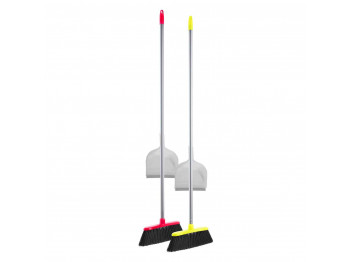 Веник и совок для мусора APEX ITALY 11683 FLUO SET WITH DUSTPAN 