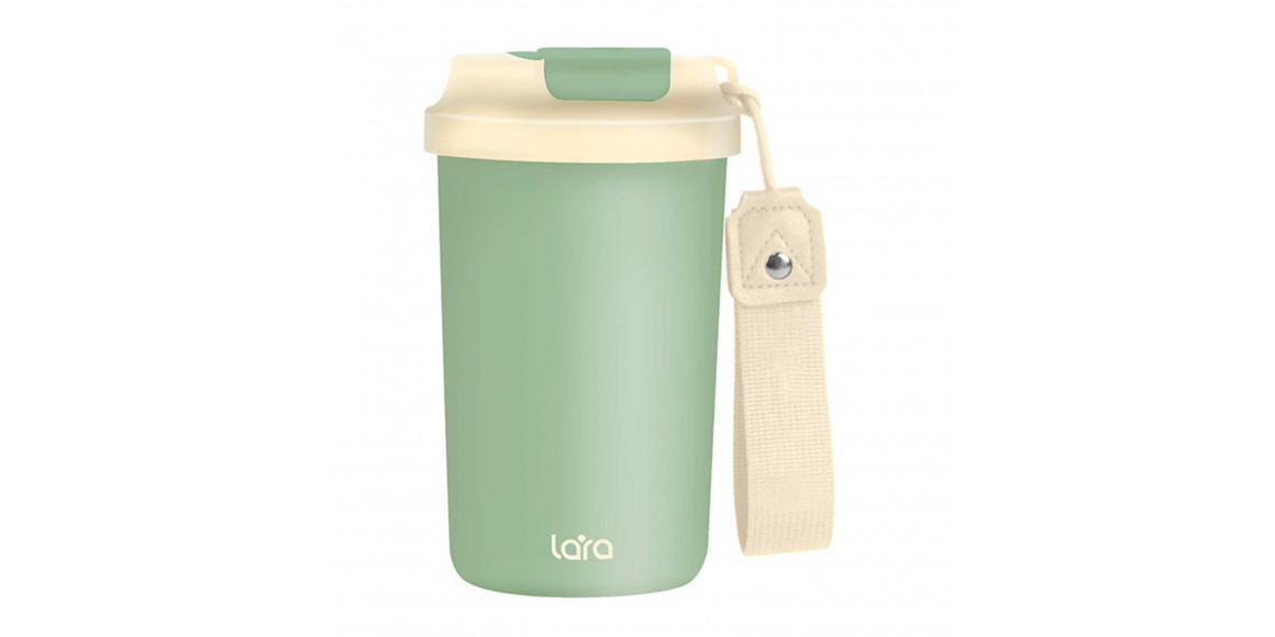 Термос LARA LR04-26 420ML GREEN W/STRAP 