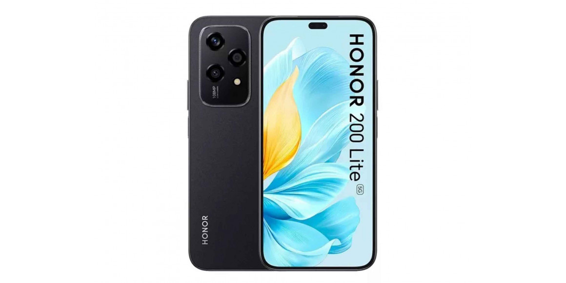 Սմարթ հեռախոս HONOR 200 Lite LLY-NX1 8GB 256GB (Midnight Black) (5109BFBK)