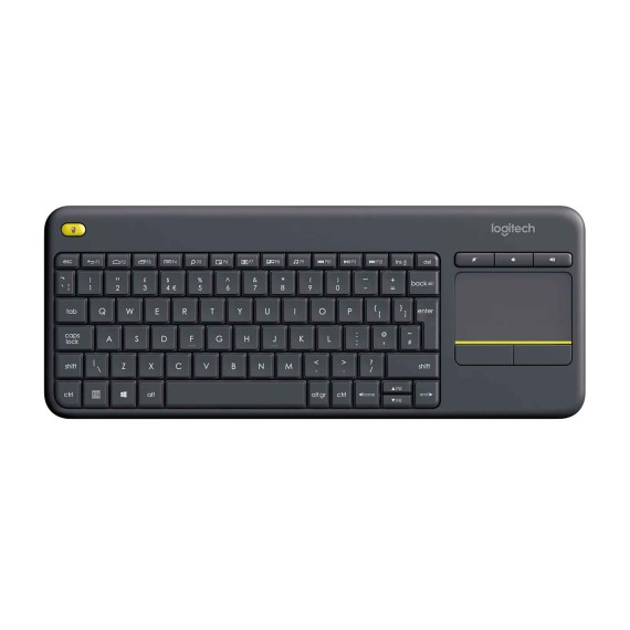Keyboard LOGITECH K400 PLUS WIRELESS TOUCH (BLACK) (L920-007145)