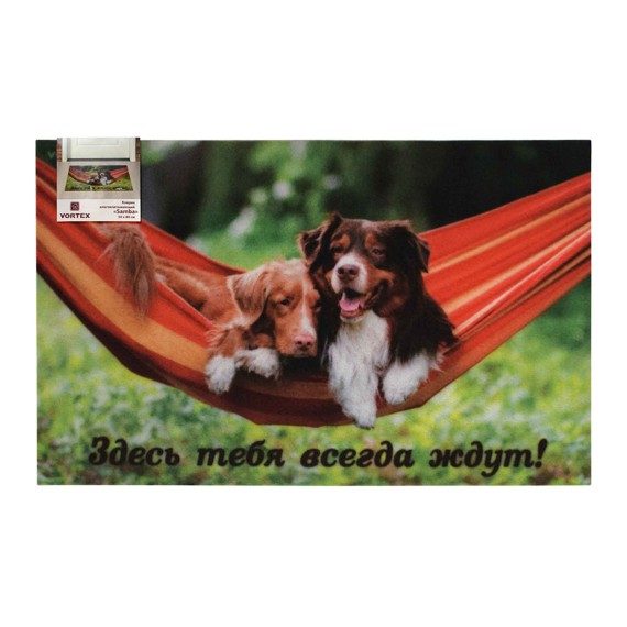 Коврик VORTEX 24217 50X80CM SAMBA MOISTURE-ABSORBENT DOGS IN HAMMOK 