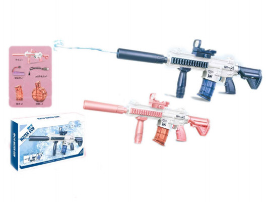 Водный пистолет ZHORYA ZY1663264 NEW M416 ELECTRIC WATER GUN (BLUE/PINK) 