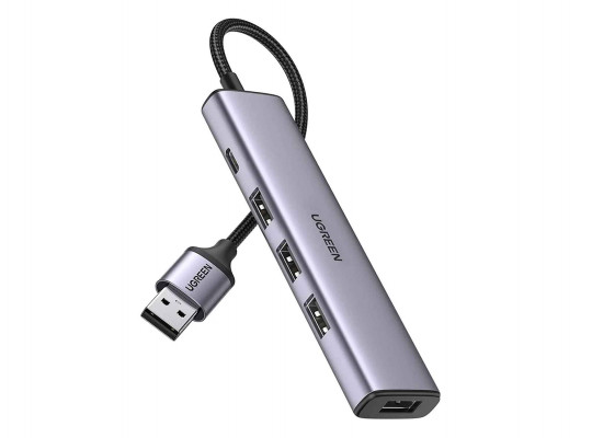 Usb-узел UGREEN USB-A to 4 x USB 3.0+PD (GR) 20805