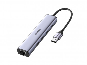 Usb-узел UGREEN 3 Port USB 3.0+1 RJ45+PD (SL) (60554)