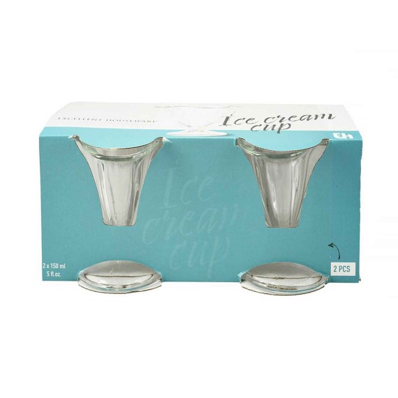 Bowl KOOPMAN 332100040 ICE CREAM COUPE GLASS SET 2PC (044257)