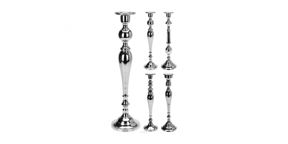 Մոմակալ KOOPMAN CANDLE HOLDER SILVER 48CM 4ASS (A04426750)