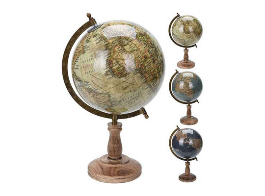 Decorate objects KOOPMAN GLOBE ON WOODEN BASE 8INCH (A56100520)