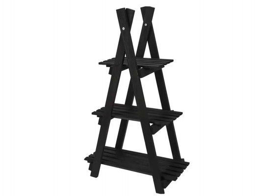 Поднос KOOPMAN KR2000220 FLOWER STAND WOOD BLACK 