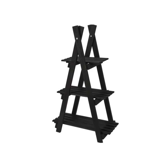 Поднос KOOPMAN KR2000220 FLOWER STAND WOOD BLACK 