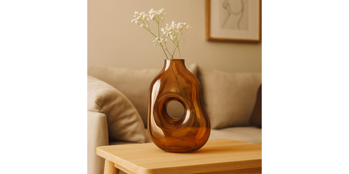 Ваза KOOPMAN GLASS 18X10X25CM 2ASS CL (HZ1960220)