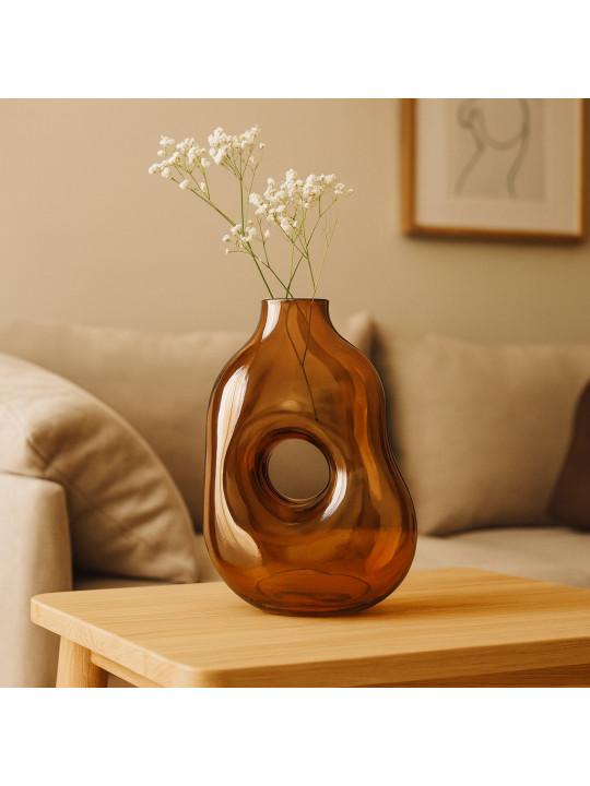 Vases KOOPMAN GLASS 18X10X25CM 2ASS CL (HZ1960220)