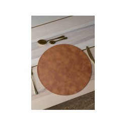 Сервировочная салфетка KOOPMAN HZ1952230 PLACEMATE PU ROUND BROWN 38CM (129220) 
