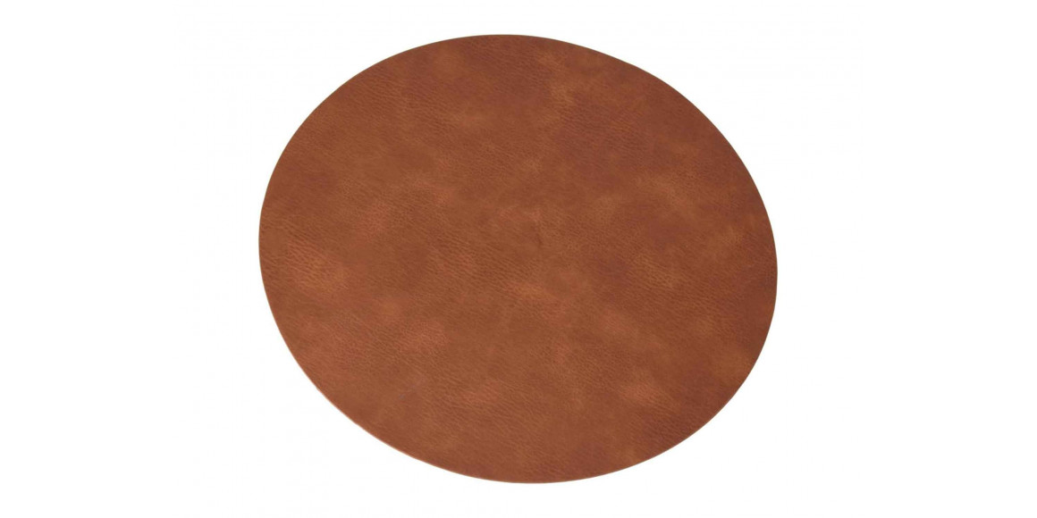 Сервировочная салфетка KOOPMAN HZ1952230 PLACEMATE PU ROUND BROWN 38CM (129220) 