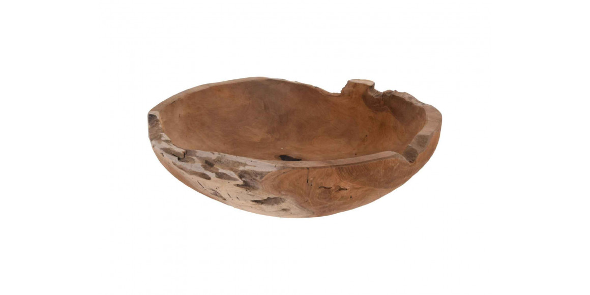 Bowl KOOPMAN J11301430 SERVING BOWL TEAK ROOT WOOD 40x7CM (335020) 