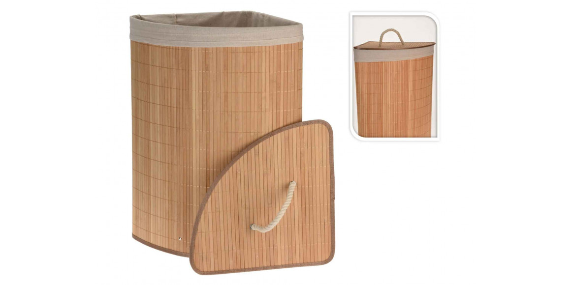 Корзина для белья KOOPMAN HX9100550 LAUNDRY BASKET BAMBOO CORNER SHAPE (138536) 