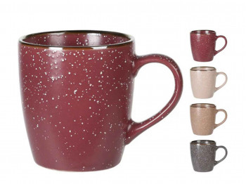 Cup KOOPMAN Q75102360 MUG STONEWARE 200ML 4ASS (913921) 