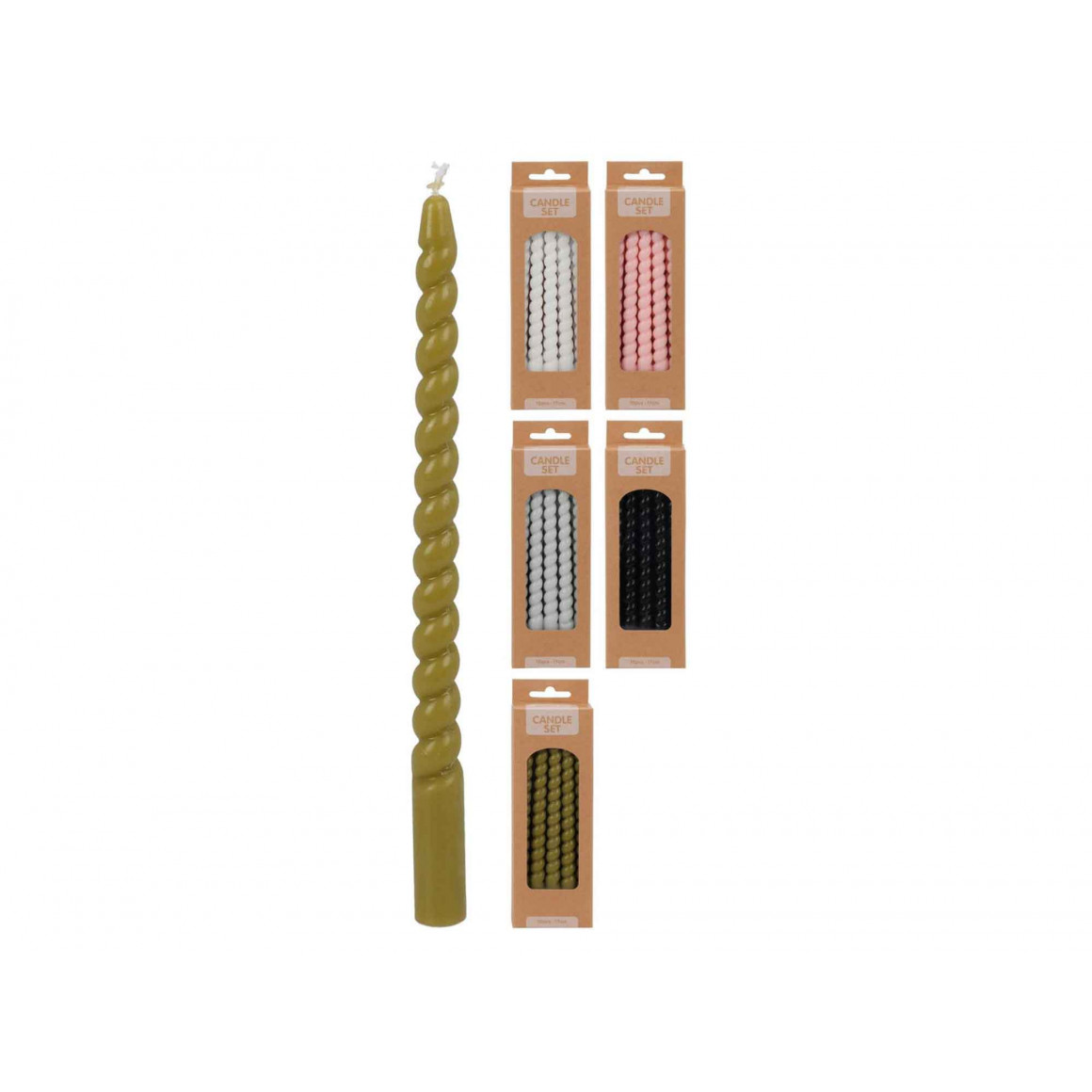 Մոմ KOOPMAN CANDLE 17CM TWISTES SET OF 10 (S37700090)