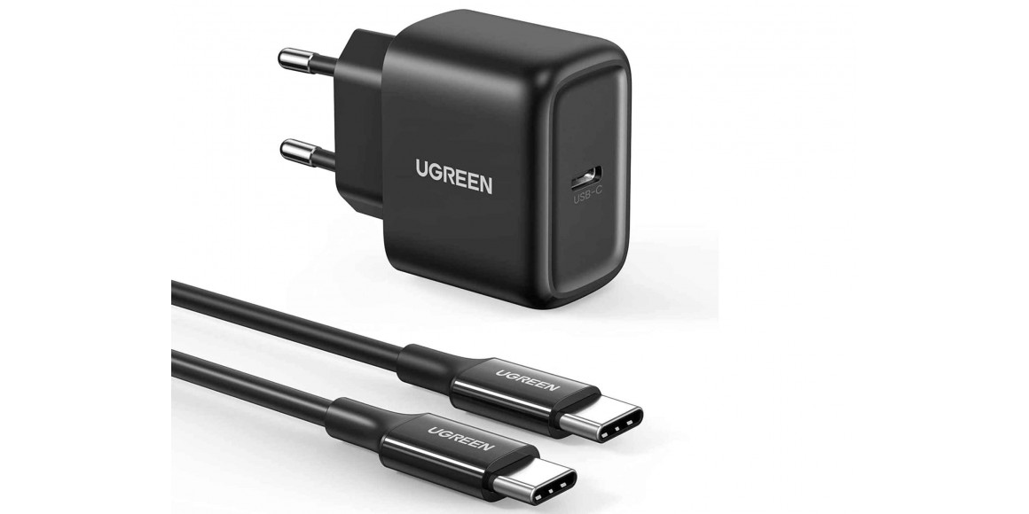 Power adapter UGREEN CD250 Fast Charging 25W PD + Cable 2M (BK) (50581)