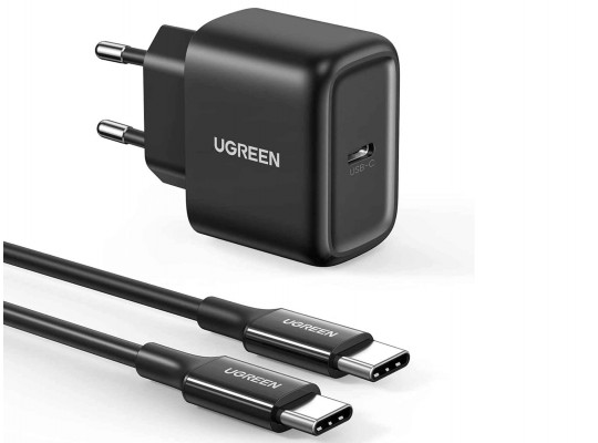 Power adapter UGREEN CD250 Fast Charging 25W PD + Cable 2M (BK) 50581