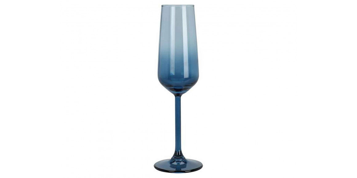 Стакан KOOPMAN 046100500 CHAMPAGNE GLASS BLUE 195ML (7303)