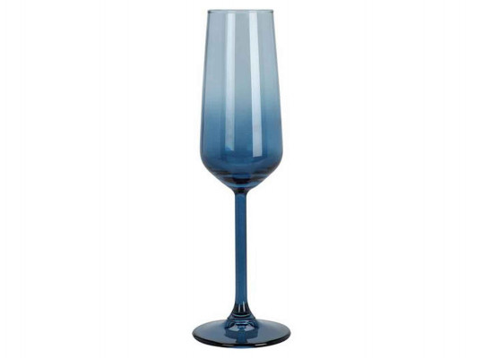 Cup KOOPMAN 046100500 CHAMPAGNE GLASS BLUE 195ML 7303