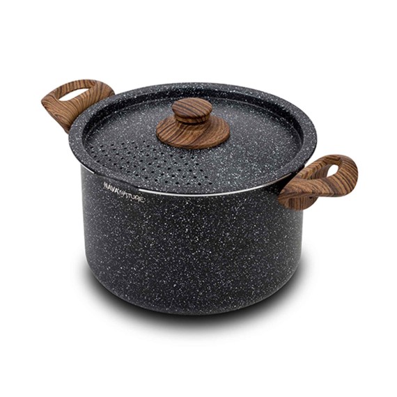 Կաթսաներ NAVA 10-144-125 STONE NATURE WITH STRAINER LID 22CM 