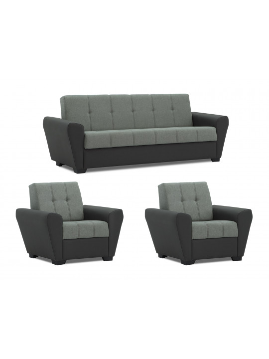 Sofa set HOBEL MODERN 3+1+1 V626KB GREY 67X/GREY SCANDI 21 (4) 