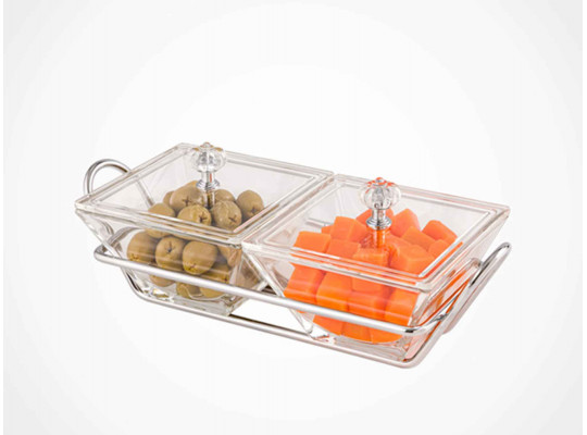 Food storage LIMON 210600 FOR SNACK SERVING 2 SECTION SQUARE (907049) 