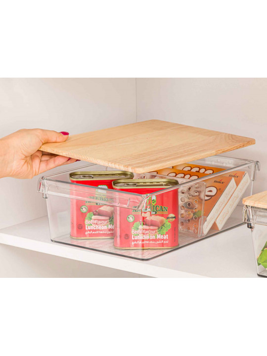 Արկղեր եվ զամբյուղներ LIMON 220559 ORGANIZER W/LID WOOD 5L (907902) 