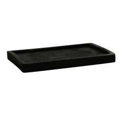 Tray KOOPMAN A66100200 MANGO WOOD BLACK 23CM (624336)