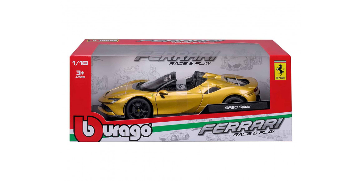 Transport BBURAGO 18-16016 FERRARI SF90 SPIDER SCALE 1:18 