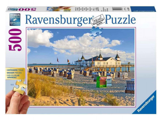 Пазл и мозайка RAVENSBURGER 13652 BEACH BASKETS IN AHLBECK 500 ԿՏ. 