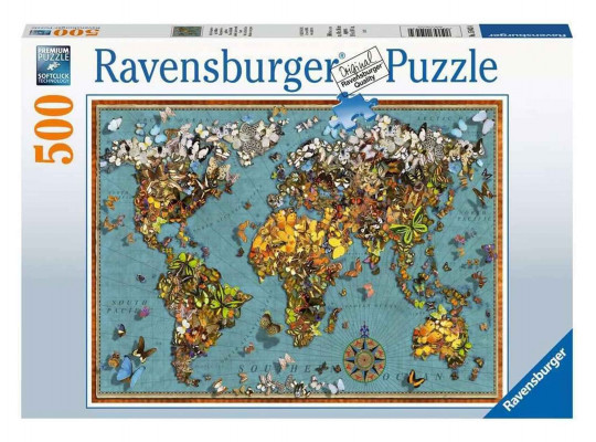Puzzle and mosaic RAVENSBURGER 15043 ՀՆԱՈՃ ԹԻԹԵՌՆԵՐԻ ԱՇԽԱՐՀԻ ՔԱՐՏԵԶ 500 ԿՏ. 