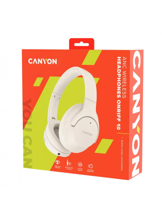 Headphone CANYON OnRiff 10 (Beige) (CNS-CBTHS10BG)